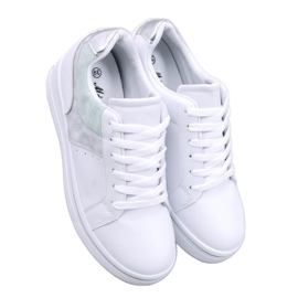 Gröna wedge sneakers vit