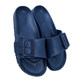 D.BLÅ gummiflip-flops med spänne