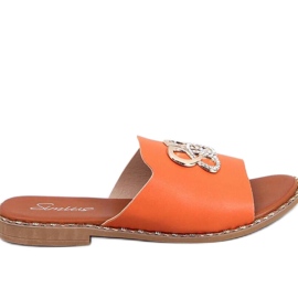 Orange flipflops för kvinnor