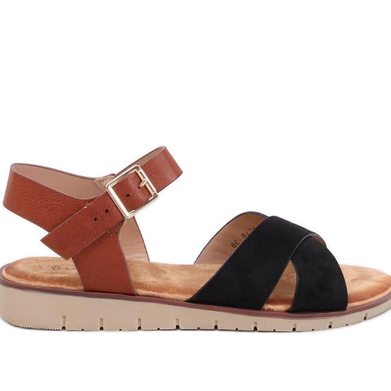 Förhöjda sandaler för kvinnor svart