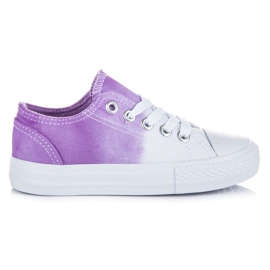 Kylie Barnens Ombre sneakers vit violett