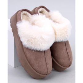 Allod Khaki plattform snötofflor - Inello beige
