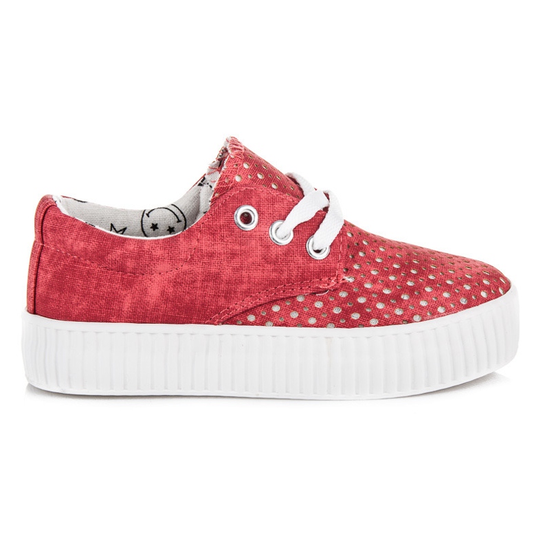 Kylie Tied Sneakers på plattformen röd