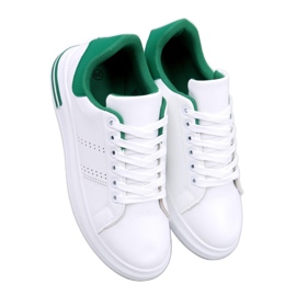 Gröna wedge sneakers vit