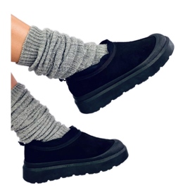 Korta snöstövlar för kvinnor Svarta