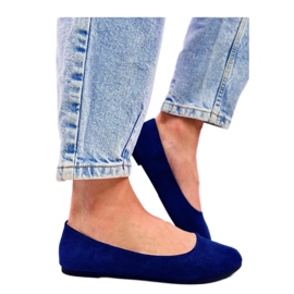 Klassiska balettkläder i blå mocka