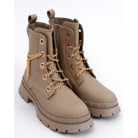 Lohan Apricot ankelboots med snörning - Inello beige