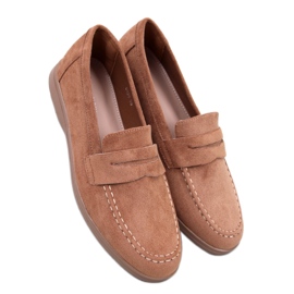 Kaki dam loafers brun