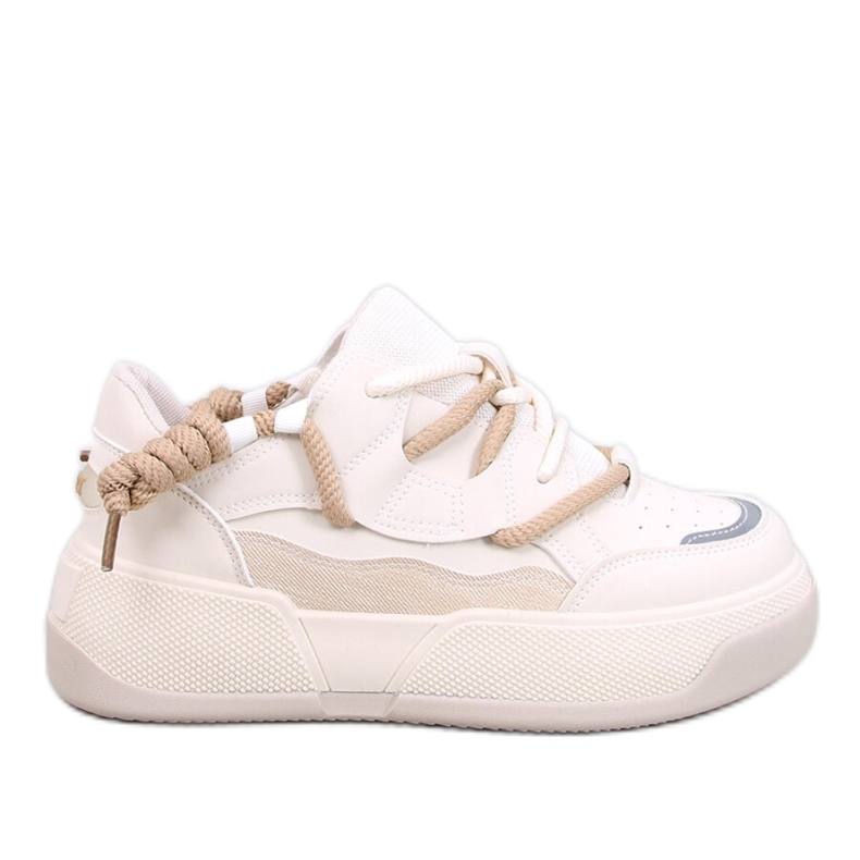 Beige damsneakers
