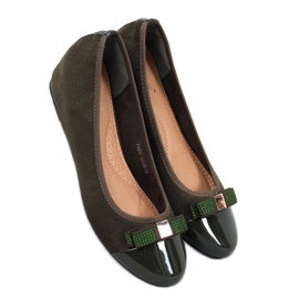 Gröna wedge ballerinas