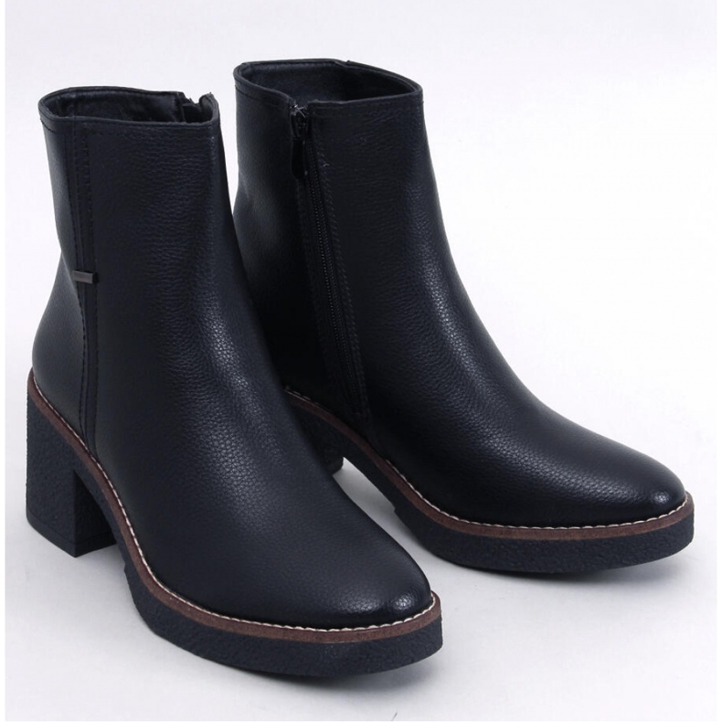 Tamika Svarta gummistövlar med hög klack - Inello