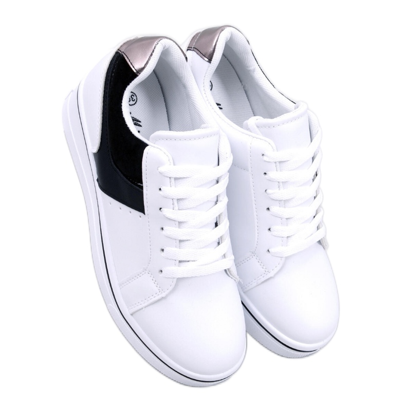 Svarta wedge sneakers vit