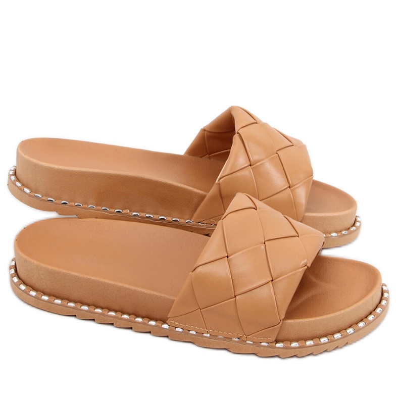 Sunny Khaki flip-flops sandal för kvinnor - Inello brun