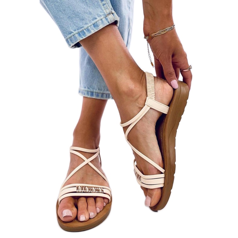 Rostani Beige damsandaler - Inello