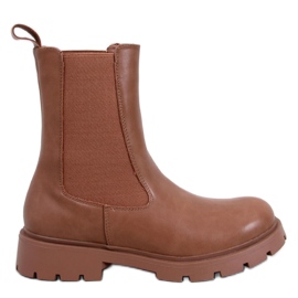 Setze Tan dam höga Chelsea boots - Inello brun