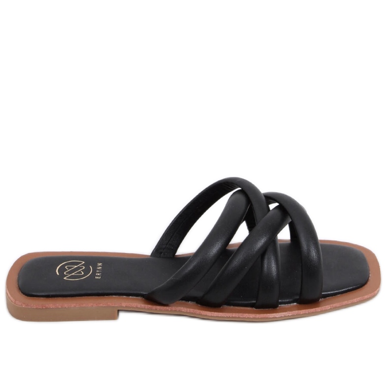 Svarta tofflor för kvinnor