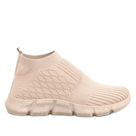 Dart Beige strumpa sportskor - Inello