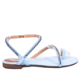 Flip-flop sandaler med Ayless Blue zirkoner - Inello blå