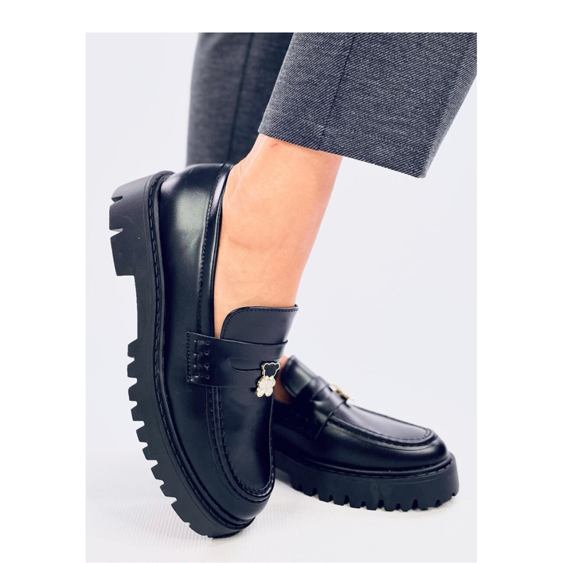 Rimet Black platform loafers - Inello svart
