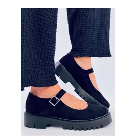 Holmess Black strappy plattform balett flats - Inello svart