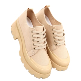 Golv Khaki vandringssneakers - Inello beige