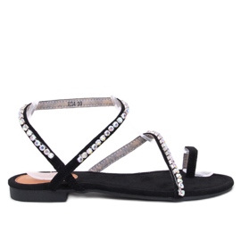 Ayless Svarta flipflops med strass - Inello