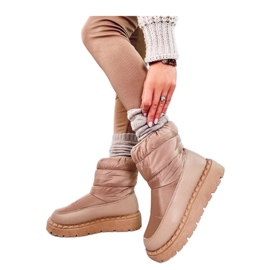 Javier Khaki - Inello snöstövlar i nylon brun