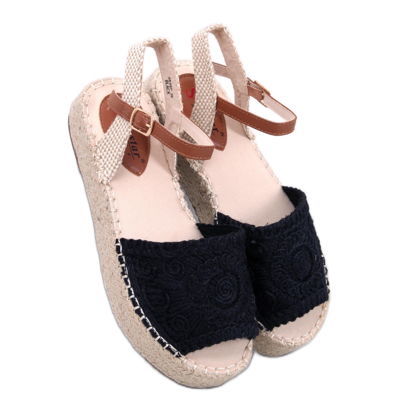 Boho Ingram Svarta espadrillesandaler - Inello