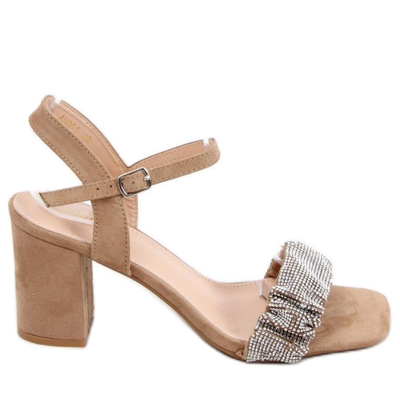 Dash Khaki sandaler med bred klack - Inello brun