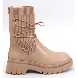 Willet Khaki sockankelboots - Inello beige