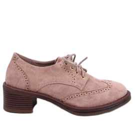 Vedra Khaki högklackade loafers - Inello beige