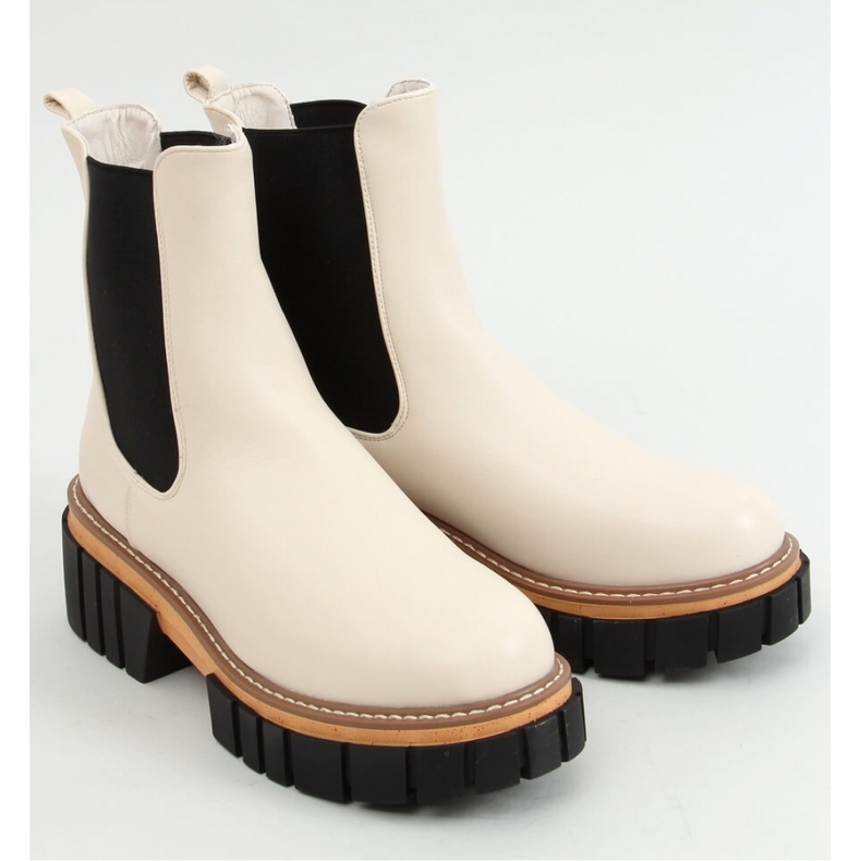 Damkräm Chelsea boots NS228P Beige - Inello