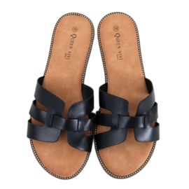 Charnes Svart sandal med flip-flops för kvinnor - Inello