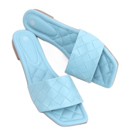 Sandal flip-flops med fyrkantig sula Sahar LT.BLUE - Inello blå