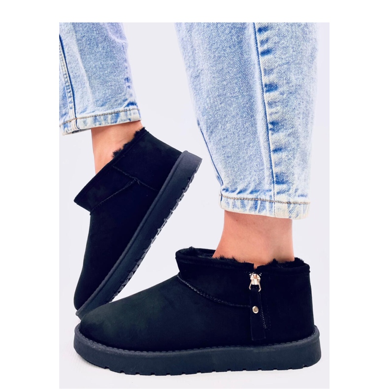 Korta emusbyxor med dragkedja från Frankis Black - Inello svart