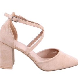 Thois Beige cross-strap pumps - Inello