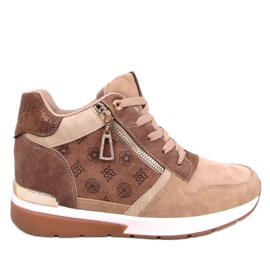 Telts Khaki wedge sneakers - Inello brun