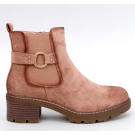 Airon Khaki lågklackade Chelsea-stövlar - Inello brun