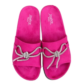 Sandal Cork flipflops med zirkoner Dietz Fuchsia - Inello rosa