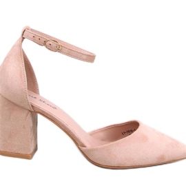 Pozzi Beige pumps med ankelband - Inello