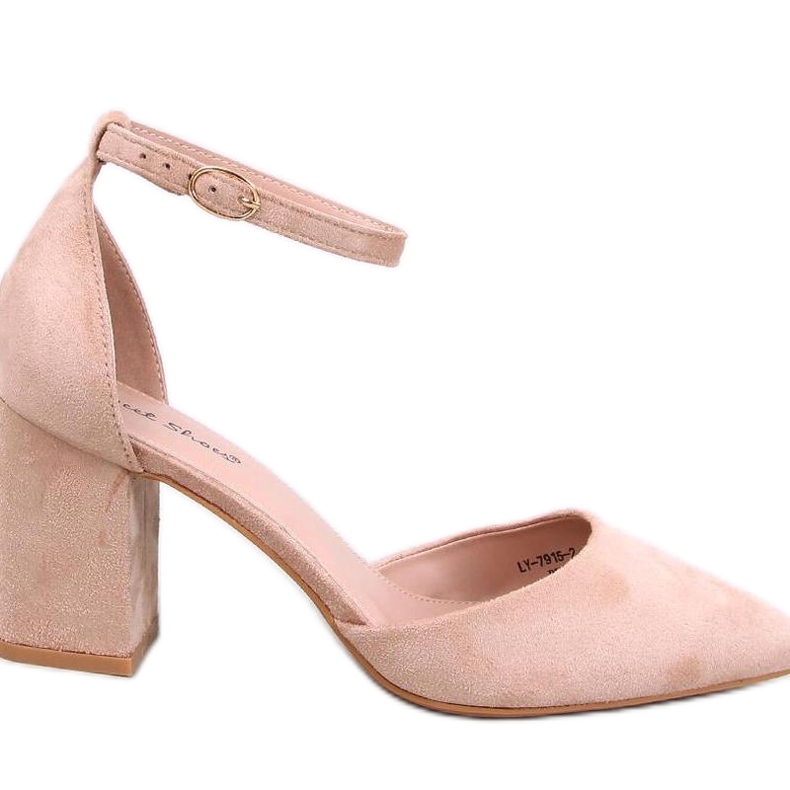 Pozzi Beige pumps med ankelband - Inello