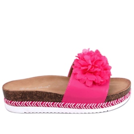 South Fuchsia Peach Flower Flip Flops Sandal - Inello rosa