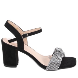 Dash Svarta sandaler med bred klack - Inello