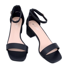 Bronx Svarta högklackade sandaler - Inello