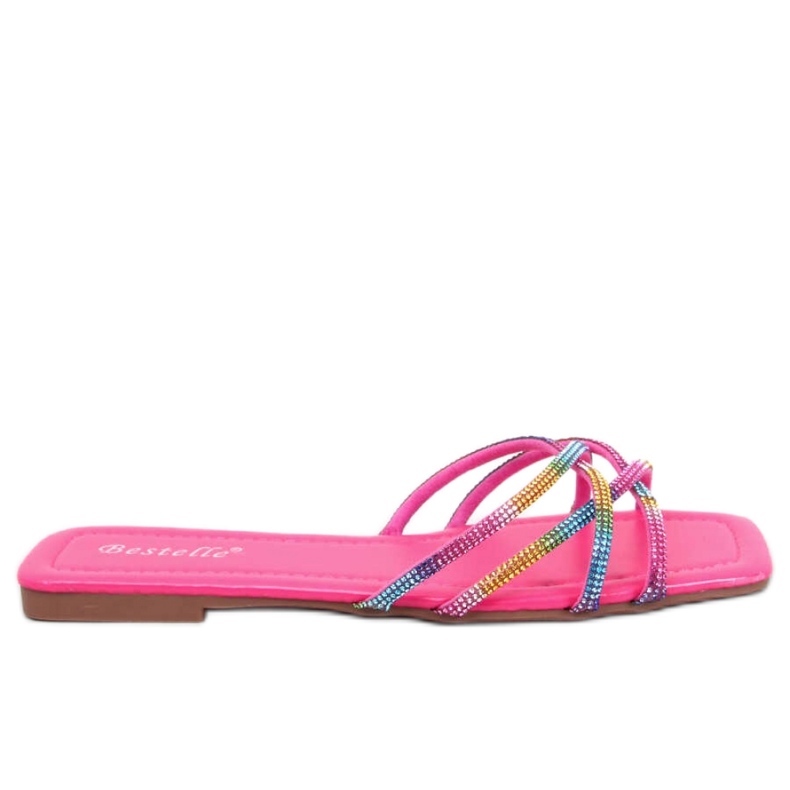 Sandal flipflops med strass Rexha Fuchsia - Inello rosa