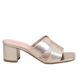 Vallon Gold sandal med högklackat flip-flops - Inello gul