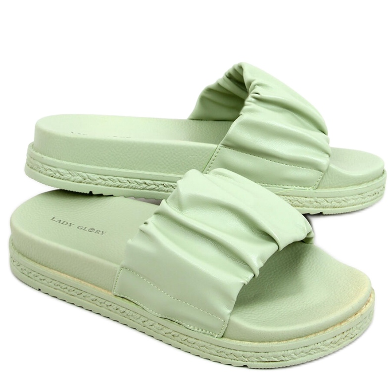 Atissa Green sandal med flip-flops för kvinnor - Inello grön