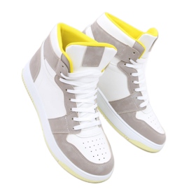 Dorcas Khaki high-top sneakers - Inello beige