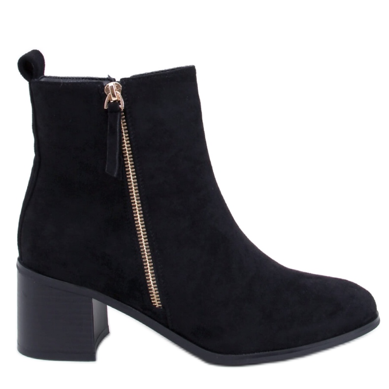 Aguirre Svart mocka högklackade ankelboots - Inello