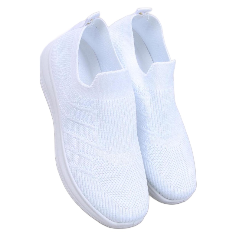 Groppi White slip-on sock skor - Inello vit